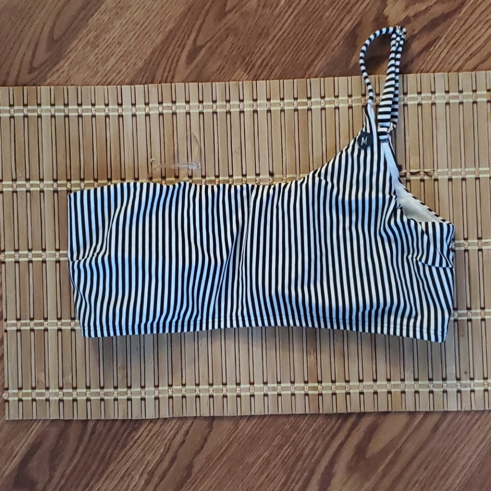 Hollister swim medium striped bathing suit top